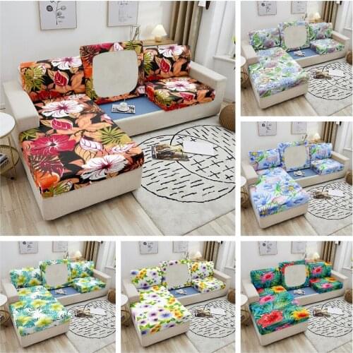Elastic Sofa Seat Cushion Cover For Living Room Chaise Longue Cushion Cover Washable Furniture Protector 1 /2 /3 /4 Seater