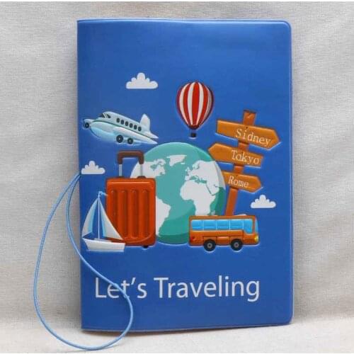 Travel Accessories “Lets Traveling” camouflage Passport Cover ID Credit Card Bag 3D Design PU Leather Passport Holder Bag