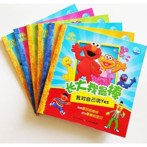 6Pcs/set I'm The Best Sesame Street Early Education Picture Books for Preschool Kids Chinese Version Story Books for Children