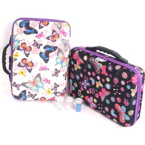 60pcs 5D DIY Diamond Painting Storage Box Kits Butterfly Handbag Accessories Tools for Embroidery Mosaic Beads Container