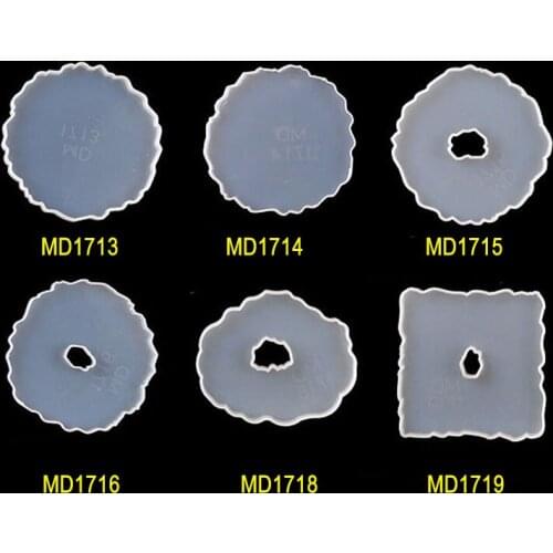 6pcs Coaster Mold Irregular Coaster Mould Tray Mold Tea Cup Holder Mold Epoxy Resin mold Silicone DIY Materials for Resin Craft