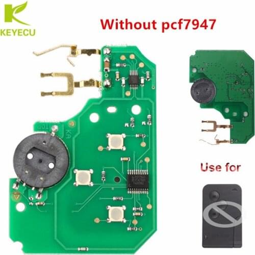 KEYECU New Remote PCB Board 433Mhz for Renault Renault Megane Scenic 2003-2008, Without pcf7947