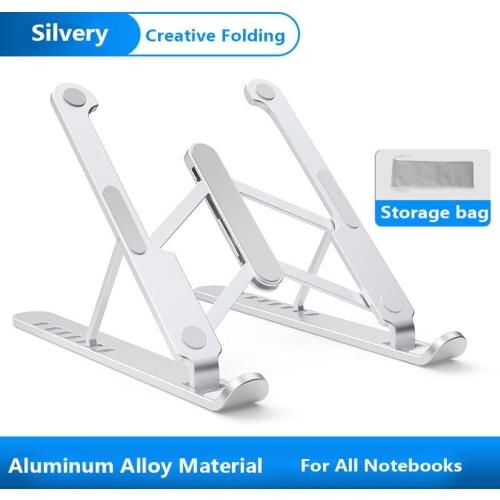 Portable Laptop Stand Foldable Support Base Notebook Stand Aluminum Adjustable Computer Laptop Holder Cooling Bracket Riser