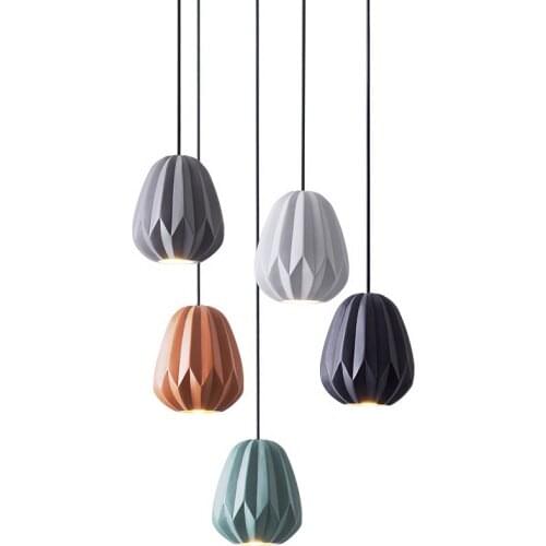 Nordic Dining Room Pendant Lights Pawpaw Art Decor Kitchen Hanging Lamp Bedroom Ceiling Modern Indoor LED Resin Lighting Fixture