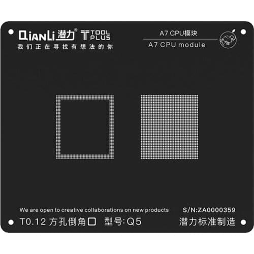 Qianli 2D iBlack BGA CPU Reballing Stencil Kit IC Chips BGA Motherboard Repair Solder Template for iPhone A7 A8 A9 A10 A11