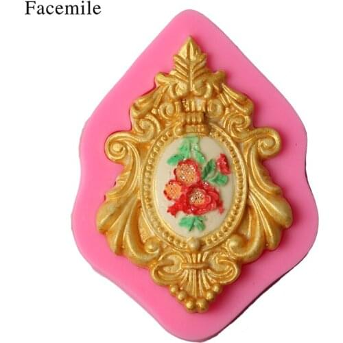 Frame Fondant Cake Silicone Chocolate Mold Sugarcraft Retro Candy Cookie Cutter Tool For Cake Bakware Tool Soap Gumpaste Mold