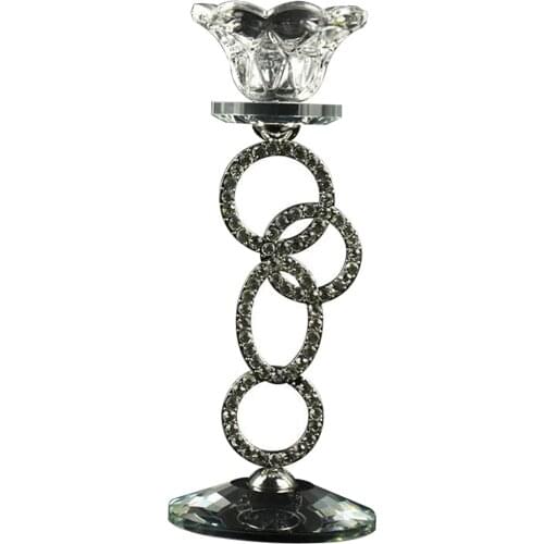 Crystal Tea Light Candle Holder Wedding Candelabra Dining Room Coffee Table Modern Home Decorative Centerpiece for Tables