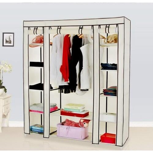 DIY Non-woven fold Portable Storage furniture When the quarter wardrobe Cabinet bedroom assembly wardrobe bedroom Ship from US