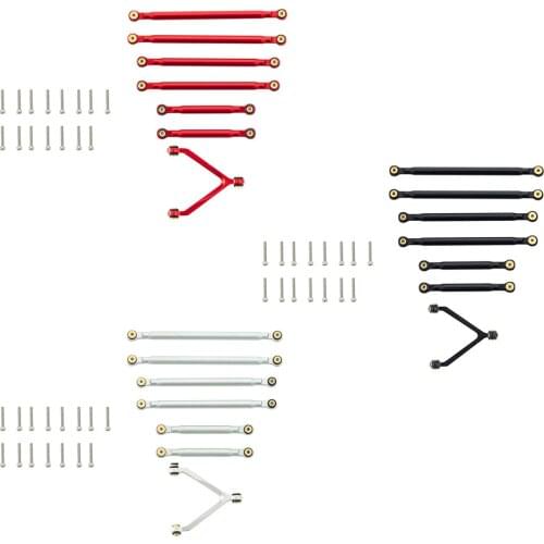 1Set Aluminum Alloy RC Rod Link Linkage 133mm Wheelbase for Axial SCX24 90081 1/24 RC RC Crawler Trunk Replace Accessory