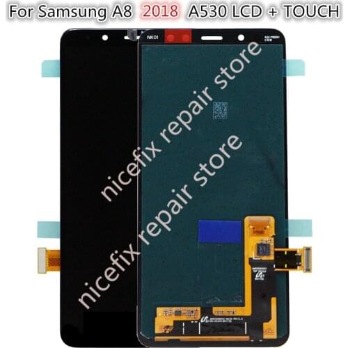 100% Tested For Samsung Galaxy A8 2018 A530 A530F A530DS A530N SM-A530N LCD Touch Screen Digitizer Assembly For Samsung A530 LCD