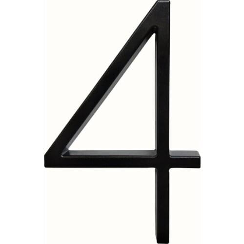 12cm Big 3D Modern House Number Door Home Address Numbers for House Number Digital Door Outdoor Sign Plates 5 Inch. #0-9 Black