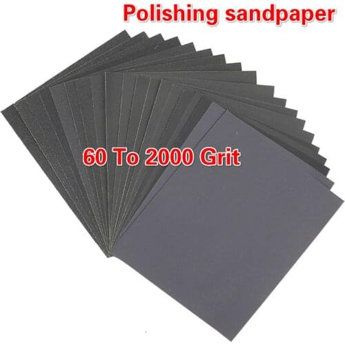 28*23cm Wet Dry Sandpaper 60 To 2000 Grit Assortment Abrasive Paper Sheets For Automotive Sanding Wood Furniture Polishing