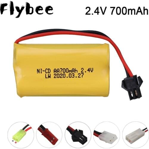 2.4v battery AA 700mah NI-CD Battery Children toy remote control car model accessories rechargeable battery pack aa 2.4v 700mah