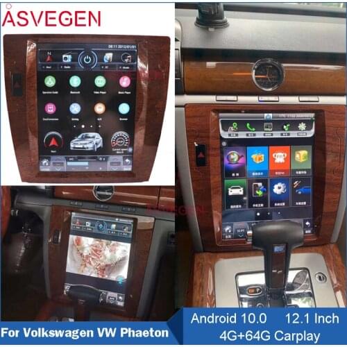 Asvegen 12.1 Inch Android 10 Car Multimedia Video Player For Volkswagen VW Phaeton GPS Navigation Auto Radio Stereo With Carplay