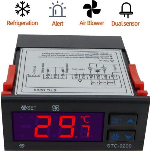 STC-9200 Digital Thermostat Temperature Controller Thermometer Sensor Hygrometer Relay Thermoregulator AC 220V DC 24V 12V