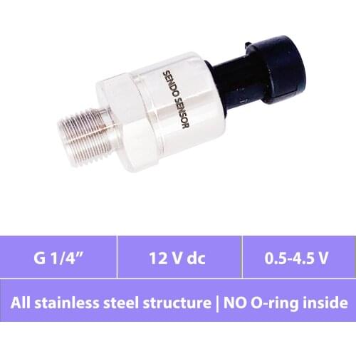 Pressure sensor for all gases and media in refrigeration, ammonia, input 9v, 12v, 24v, output 0.5 4.5V, G 1 4 inch male thread