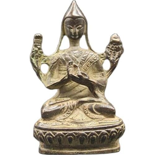 Chinese Tibet Buddha Bronze Statue Buddha Of Nepal Old Copper Lata Guanyin Statue