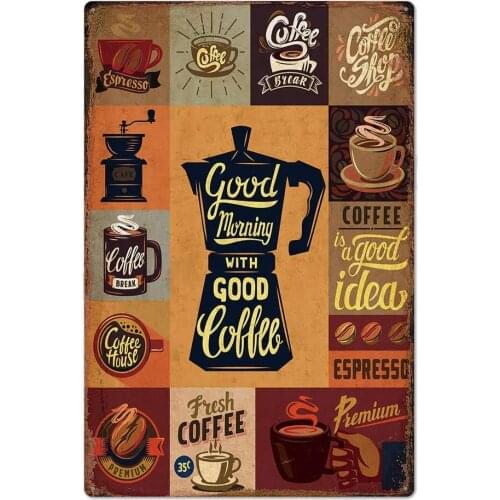 Coffee Novelty Parking Retro Metal Tin Sign Plaque Poster Wall Decor Art Shabby Chic Gift