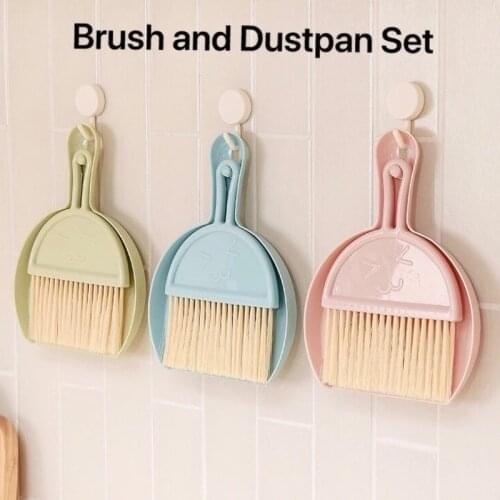 Computer Keyboard Cleaning Brush Small Broom With Dustpan Set Desktop Mini Broom Computer Debris Brush Cleaning Tools Set