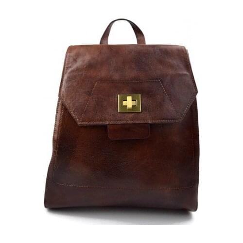 Backpack leather womens travel bag leather weekender sports bag gym bag leather brown