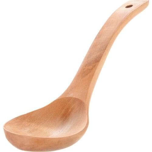 Kitchen Wooden Houseware Polished Rice Paddle Scoop Ladle