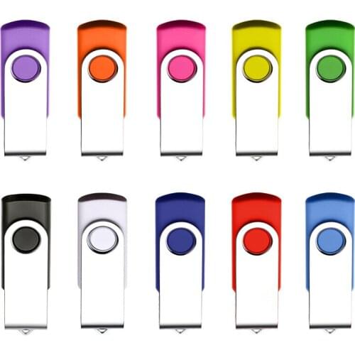 Usb Flash Drive Metal 360 Rotate Pen Drive 4G 16G 32GB Pendrive 64G 128G 256GB U Disk Keychain Memoria Usb Disk On Key Best Gift