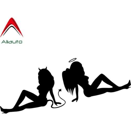 Aliauto Fashion Car Sticker Beauty Temptation To Angels and Demons Automobiles Accessories PVC Decal for Peugeot Skoda,20cm*7cm