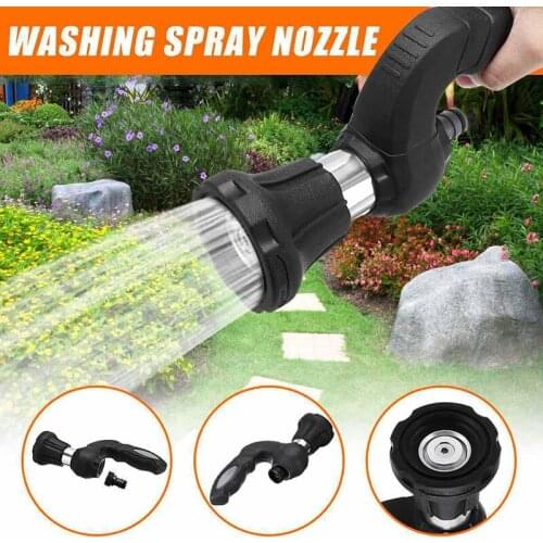 High-Power High-Pressure Hand-Held Water Gun Nozzle Sprinkler Nozzle With Quick Connection Adapter Faucet Connection