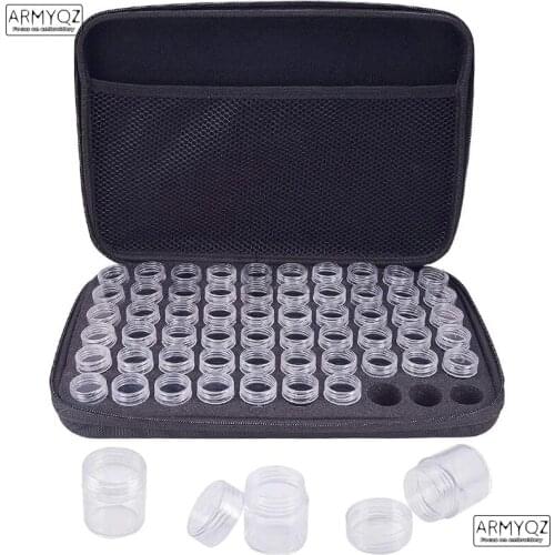 New sale diamond embroidery diamond painting 60 slot tool adjustable plastic storage bag essential oil storage bag zipper design