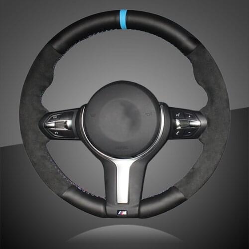 Auto Braid On The Steering Wheel Cover for BMW F87 M2 F80 M3 F82 M4 M5 F12 F13 M6 F85 X5 M F86 X6 M F33 F30 M Car Steering Cover