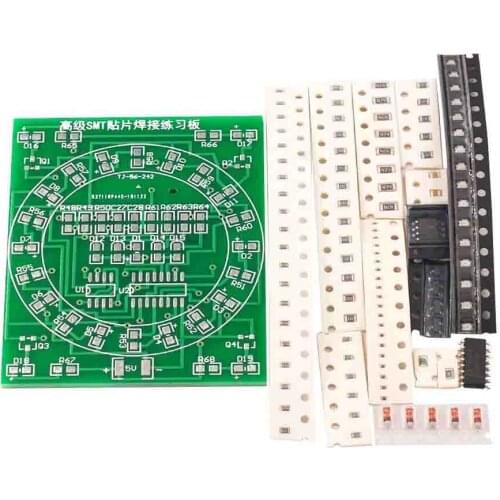 SMD Component Soldering Practice Board CD4017+NE55 Water Light Kit Skill Training Welding Practice Board Training Kit