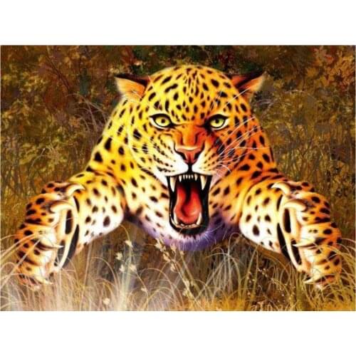 5d full square diamond painting leopard animals embroidery mosaic diamond dotz rhinestone picture puzzle toy drawing wall decor
