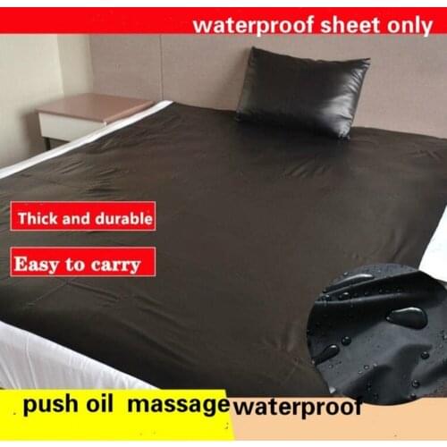 Toughage Bedding PVC Extra Deep Pocket Fitted Sheet Cooling Bed Sheet King Size Black Bed Sheets Cover Waterproof Protector