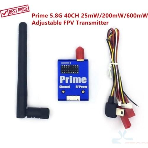 Prime 5.8G 40CH 25mW/200mW/600mW Adjustable FPV Wireless Video Transmitter VTX For RC Racing Drone FPV Camera HD