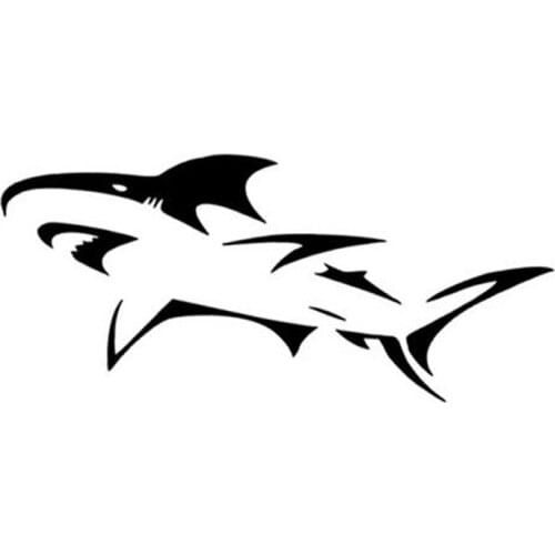 Car stying 15.5*7CM Shark Graphic Car Sticker Fun Motorcycle Car Stickers And Decals 11 Colour Jdm
