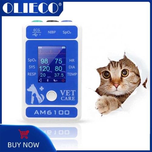 Vet Bluetooth Surgical Intraoperative Monitors Pet Hospital Clinic ECG SPO2 HR SYS DIA RESP Temp Monitors Veterinary Equipments