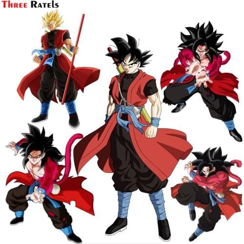 Three Ratels F188 goku xeno Cartoon Anime Funny Waterproof Sticker Snowboard Bicycle Skateboard Gift Decals