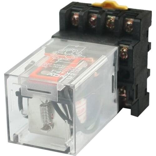 MK3P-I AC 220V Relay 11-Pin 10A 250VAC With PF113A Socket Base