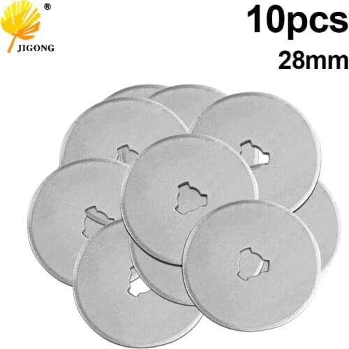 10pcs 28mm Rotary Cutter Blades Refill Replacement Spare Blades Paper Cut Circular Blade Patchwork Fabric Leather Craft Quilting