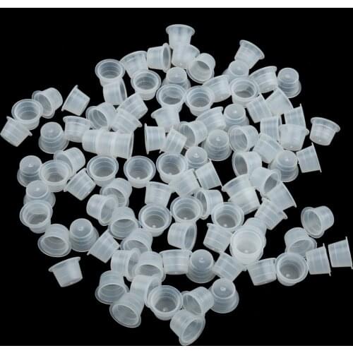 100Pcs Clearn Plastic Grommets Nipples Tattoo Machine Needles Supplies 1.7cm