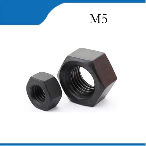 1000pcs 100% New Nut M5 High Quality Carbon Steel Grade 8 Black Hex Nutsert Stainless Thread Nutstainless bolts,nails