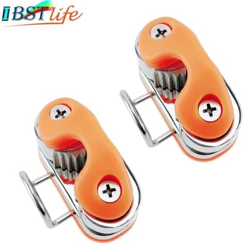 2PCS 316 Stainless Steel Ball Bearing Cam Cleat Pilates Equipment Marine Boat Fast Entry Rope Wire Fairlead Sailing Accessories