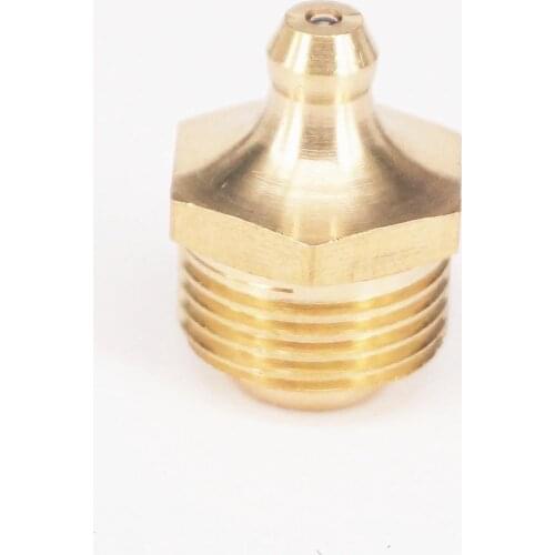 5PCS 1/2" BSPP Male Straight Brass Grease Zerk Nipple Fitting For Grease Gun Machine Tool Accessories