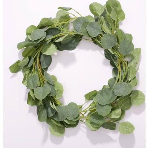 70 inches Fake Eucalyptus Silk Ivy Vine Artificial Flowers With Green Leaves For Home Wedding Decoration Hanging Garland