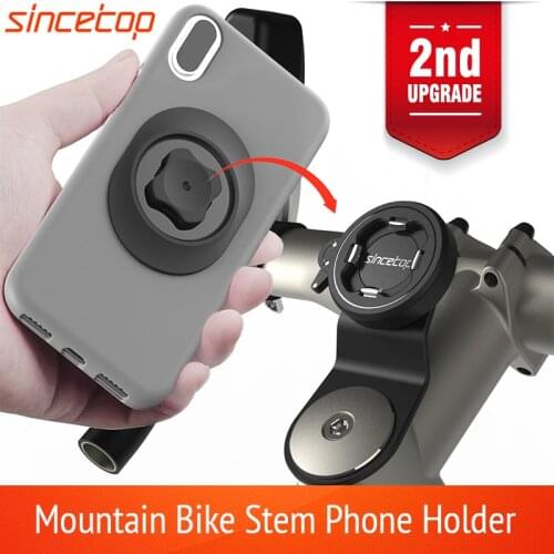 Universal Mountain Bike Phone Holder Bicycle Mobile Phone Quick Mount Road MTB Handlebar Stem 2nd gen upgrade Bracket Riding