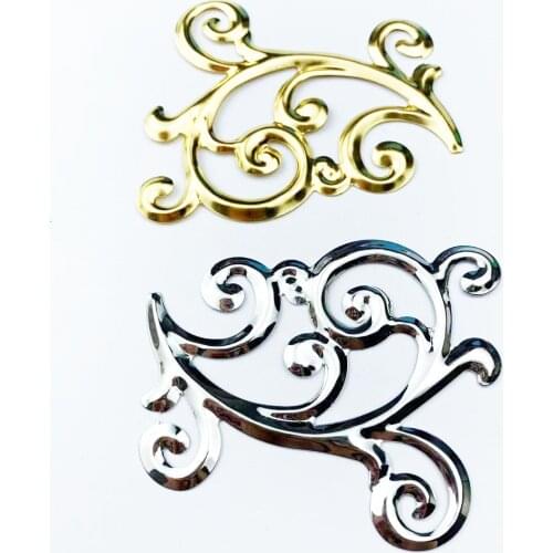 10pcs 71x90mm Filigree Metal sheets decorative for Jewelry Making Cosplay accessories Earring accessories