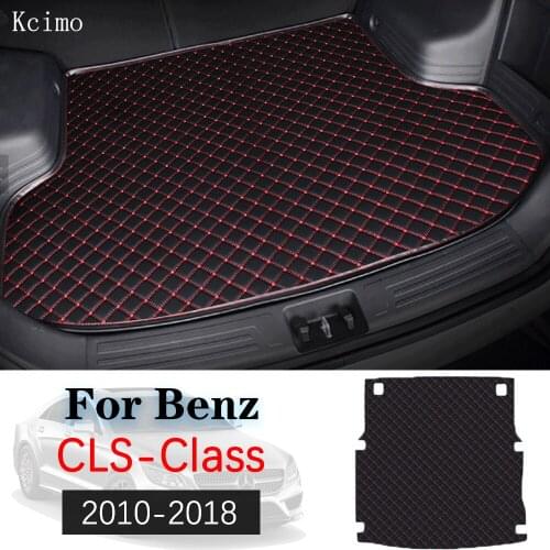 Leather Car Trunk Mat Carpet Tail Benz C218 Cargo Liner For Mercedes Benz CLS Class 2010-2018 Trunk Boot Mat Benz CLS Liner Pad