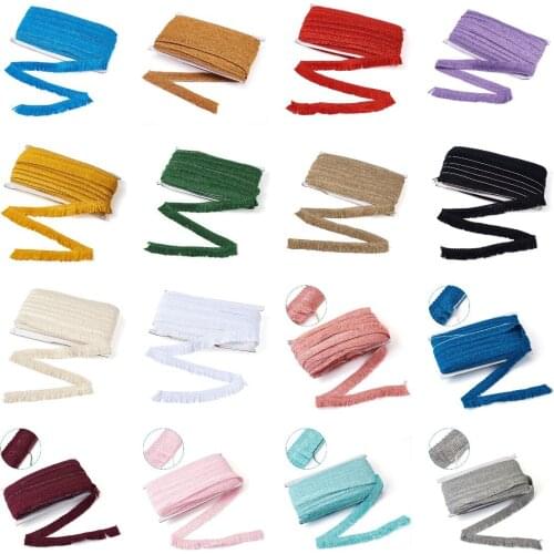 25M/Roll Polyester Ribbon Fringe Lace Mesh Trim Headgear Clothing Decoration Tassel For Sewing Garment Jewelry Decor Accessories