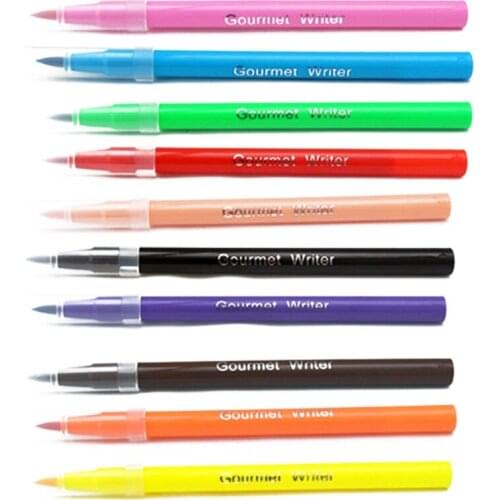 Edible Pigment Pen Brush Food Color Pen Drawing Biscuits Cake Decorating Tool Cake Diy Baking Cake Painting Hook Coloring Y1