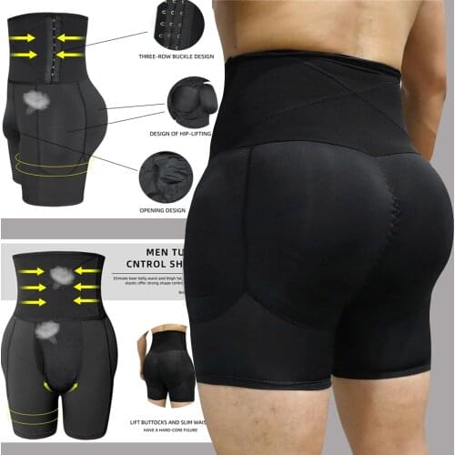 Mens Shapers Boxer Brief Body Shaper Shorts Tummy Control Panties Shaping Pants Fitness Boxer Shapewear Butt Lifter Bodyshorts